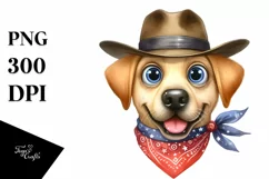 Expressive Labrador Goofy Smile Watercolor Clipart Product Image 1