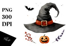 Funny Simple Haloween Watercolor Clipart Product Image 1