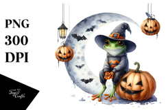 Frog Dressed for Halloween, Transparent PNG Product Image 1