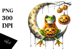 Frog Dressed for Halloween, Transparent PNG Product Image 1