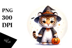 Festive Baby Tiger in Costume, Simple Design Product Image 1