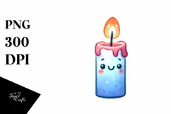 Vibrant Funny Cute Candle Watercolor Clipart Product Image 3