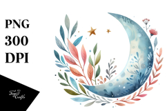 Simple Whimsical Moon PNG Product Image 1