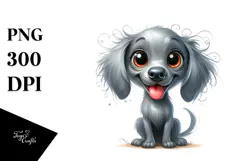 Cute Cartoon Weimaraner with Crazy Furr Product Image 1