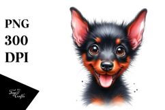 Happy Baby Doberman Pinscher, Transparent PNG Product Image 1