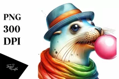 Quirky Seal Blowing Chewing Gum | Fun and Vibrant Theme Product Image 1