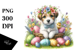 Adorned Cute Baby Dog PNG Product Image 1