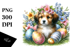 Adorned Cute Baby Dog PNG Product Image 1