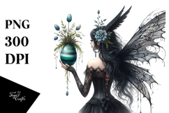 Gothic Fairy with Easter Egg PNG Product Image 1