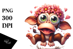 Exaggerated Monkey Puppy PNG Product Image 1