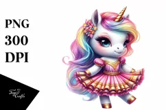 Baby Unicorn Cha Cha PNG Product Image 3