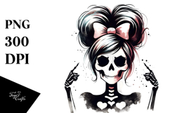 Skull Hair Power Puff Girl PNG Product Image 1