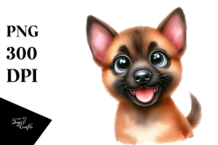 Happy Malinois, Watercolor PNG Product Image 1