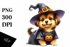 Cute Baby Dog Dressed for Halloween | Sublimation | Clipart Product Image 1
