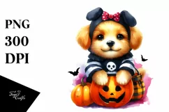 Cute Baby Dog Dressed for Halloween | Sublimation | Clipart Product Image 3