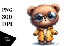 Confused Bear with Raincoat and Sunglasses Product Image 1