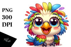 Colorful Baby Cockatoo Smiling Clipart Product Image 1