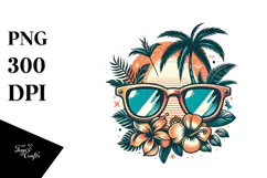 Retro Tropical Sunglasses, 20 oz Tumbler Product Image 1