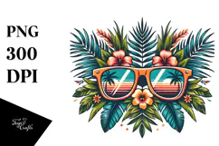 Retro Tropical Sunglasses, 20 oz Tumbler Product Image 1
