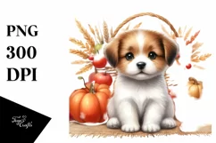 Detailed Baby Puppy Harvest | Clipart Product Image 1