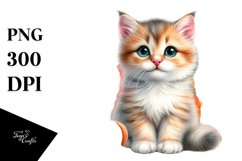 Vibrant Cute Cat Autumn Leaves | Clipart Product Image 3