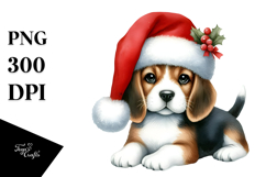 Beagle with Christmas Decorations, Transparent PNG Product Image 1