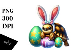 Adorned Baby Turtle with Easter Egg Product Image 1