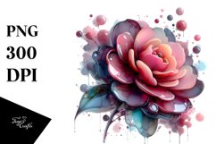 Abstract Glossy Camellia Material Watercolor Splash Product Image 3