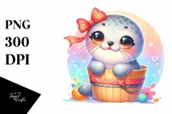 Colorful Baby Ribbon Seal | Sublimation | Clipart Product Image 3