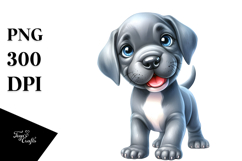 Happy Great Dane Cartoon PNG Product Image 1