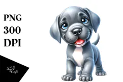 Happy Great Dane Cartoon PNG Product Image 1