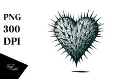 Heart with Spikes PNG Product Image 1