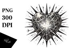 Heart with Spikes PNG Product Image 1