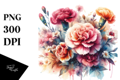 Colorful Abstract Carnation PNG Product Image 1