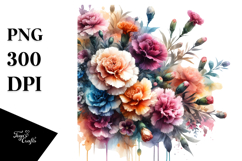 Colorful Abstract Carnation PNG Product Image 1