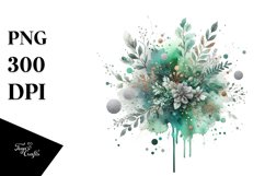 Colorful Silver Foil Watercolor Splash | Sublimation Clipart Product Image 3