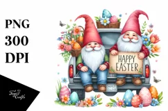 Easter Gnomes Clipart |T-shirt, Mug PNG Product Image 1