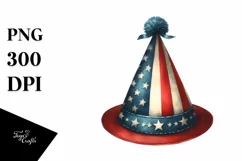 Vintage Party Flowers, USA Flag | Sublimation Clipart Product Image 3