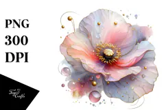 Glossy Poppy Made of PNG Product Image 1