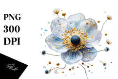 Anemone with Golden Insertions PNG Product Image 1