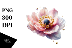 Anemone with Golden Insertions PNG Product Image 1