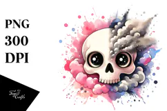 Skull made of Splashes, Transparent PNG Product Image 1