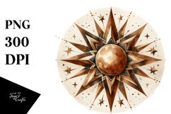 Simple Vintage Brownish Washed Star | Clipart Product Image 1