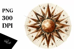 Simple Vintage Brownish Washed Star | Clipart Product Image 1