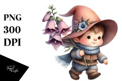 Baby Gnome with Foxglove Product Image 1