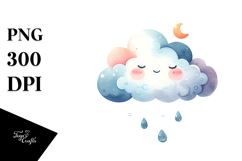 Simple Whimsical Cloud PNG Product Image 1