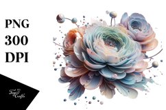 Glossy Ranunculus Abstract Pastel Clipart Product Image 3