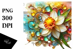 Watercolor Luxury Flower Splash Clipart Product Image 1
