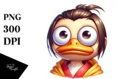 Silly Duck with Cross-Eyed Expression PNG Product Image 1