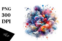 Colorful Watercolor Splash | Sublimation Clipart Product Image 1